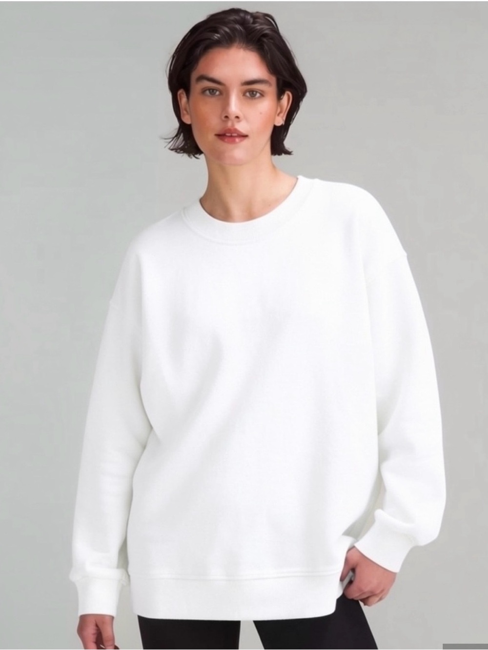 Lululemon "perfectly oversized" White sweatshirt size 8. Outstanding condition.